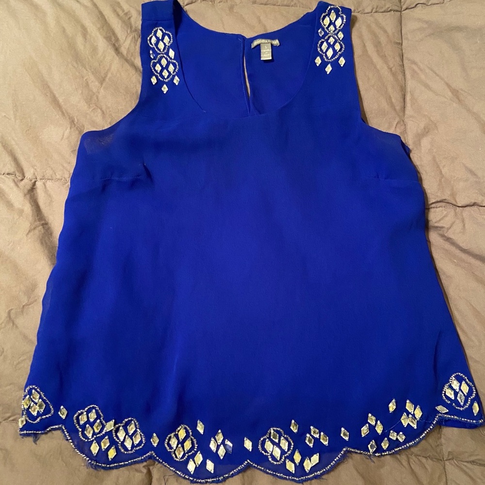 Royal blue blouse